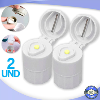 Kit 2 Porta Comprimidos com Cortador de Pílulas Idosos Divisor Preciso de Remédios Estojo Portátil em Oferta na Shopee