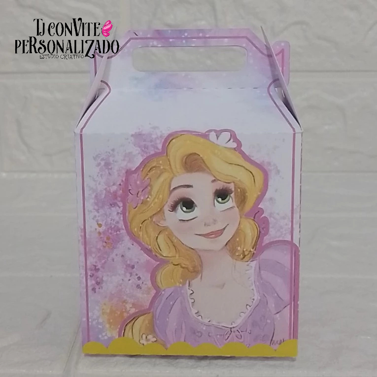 Caixa Maleta Personalizada Rapunzel / Mimos de Festa Aniversário Lembrancinhas Caixinhas Personalizados