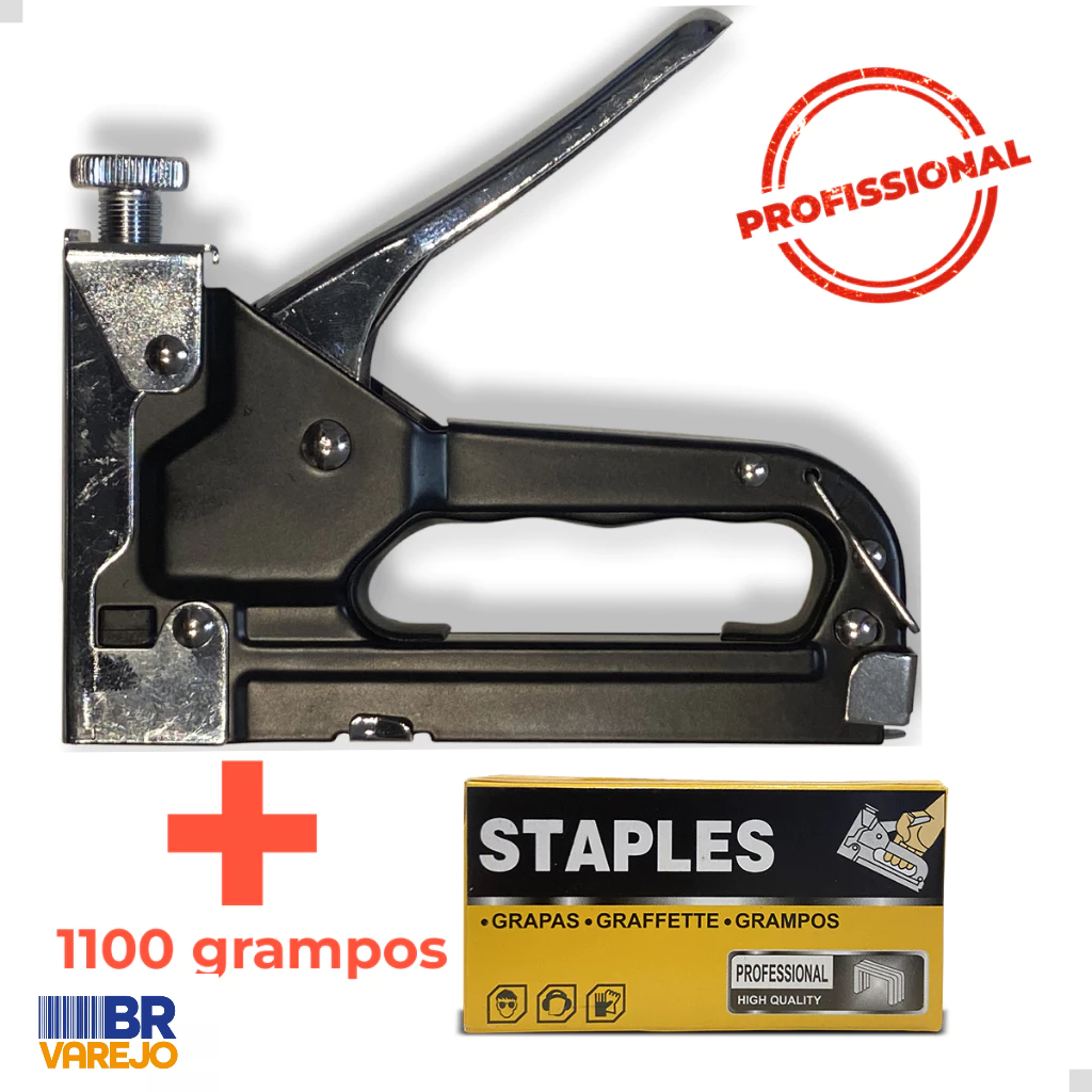 Grampeador Profissional 4mm a 14 mm + 1100 Grampos