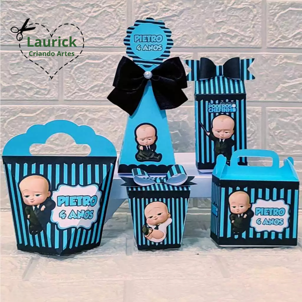 Kit Festa O Poderoso Chefinho Personalizado | Lembrancinhas Pegue e Monte | Papelaria Personalizada | Festa infantil