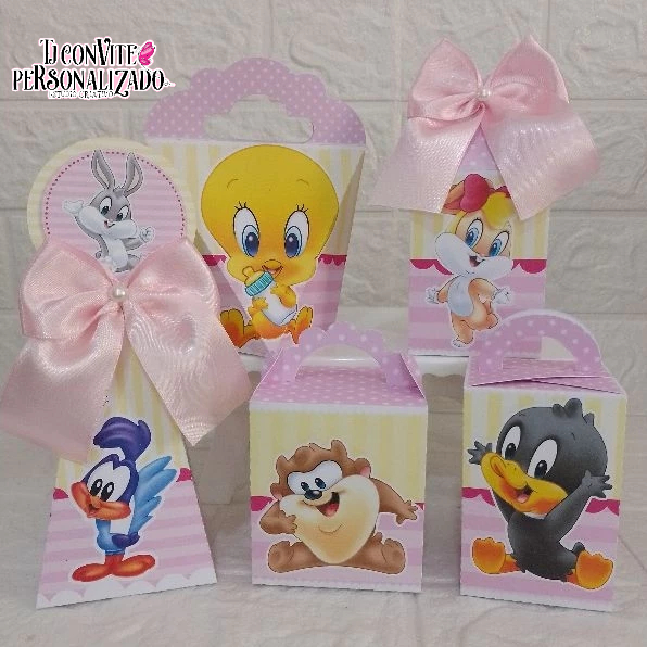 Kit Personalizados looney tunes/ Mimos de Aniversário Lembrancinhas Caixinhas Personalizadas Kit Festa