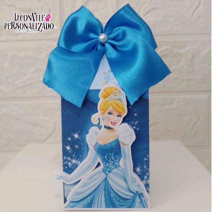 CAIXA MILK CINDERELA / LEMBRANCINHA DE ANIVERSARIO INFANTIL CAIXINHAS PERSONALIZADAS