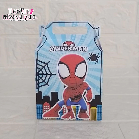 Caixa Maleta Personalizada Homem aranha cute/ Mimos de Festa Aniversário Lembrancinhas Caixinhas Personalizados