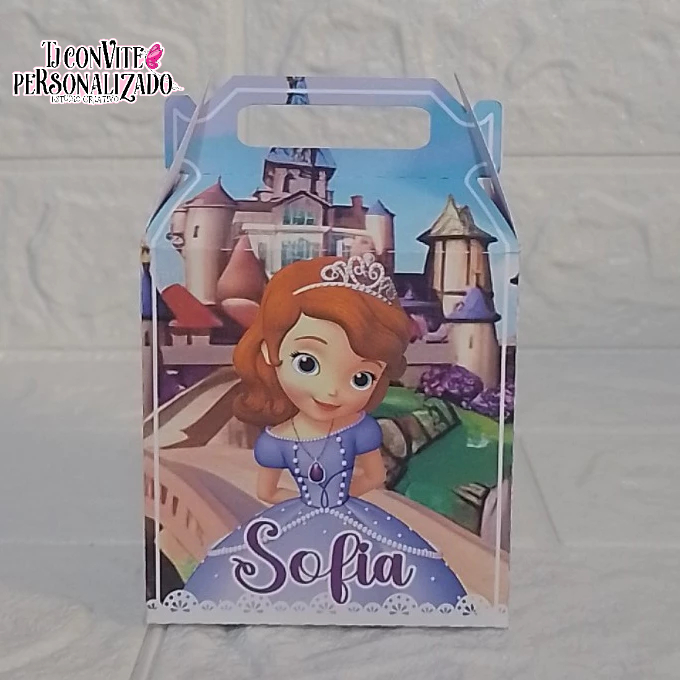 Caixa Maleta Personalizada Princesa sofia / Mimos de Festa Aniversário Lembrancinhas Caixinhas Personalizados