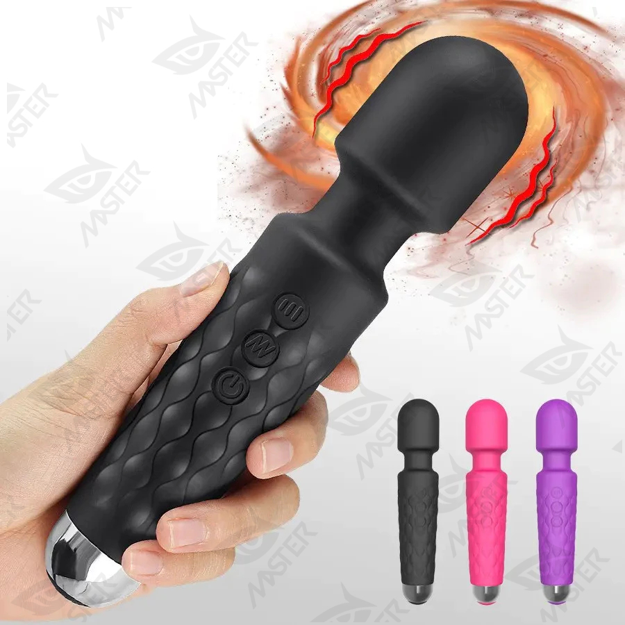 Varinha Mágica Recarregável 20 modos Vibrador Feminino Clitoriano Ponto G Orgasmo Silencioso
