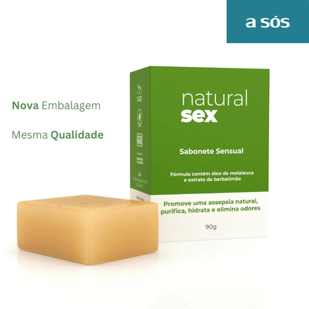 Sabonete Íntimo em Barra Unissex Hipoalergenico Natural Sex - 90g