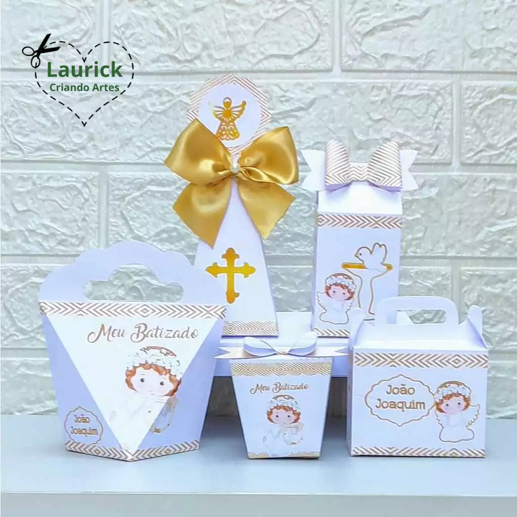 Kit Festa Batizado Personalizado | Lembrancinhas Pegue e Monte | Papelaria Personalizada | Festa infantil