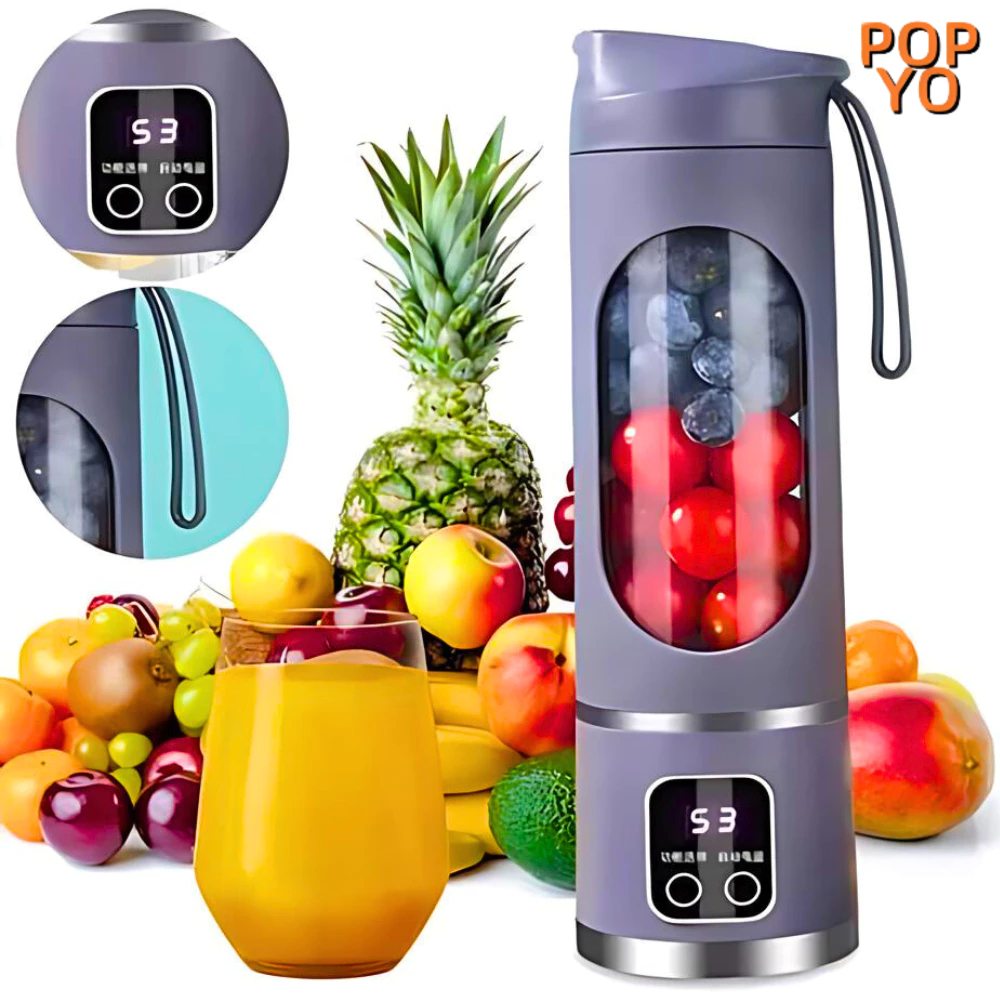 Mini Liquidificador Portátil Shake Take Juice Cup 6 Lâminas Recarregável POP YO em Oferta na Shopee