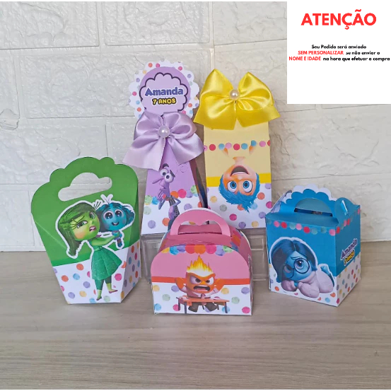 Kit Festa Divertidamente Personalizados Lembrancinhas Caixinhas para festas