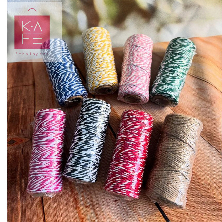 Fio Barbante Cordão Colorido 45 Metros em Oferta na Shopee