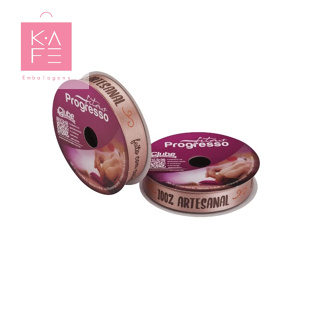 Fita de Cetim 100% Artesanal - Feito com Carinho  Cor 099 15mm 10 metros Progresso Kafe Embalagens em Oferta na Shopee