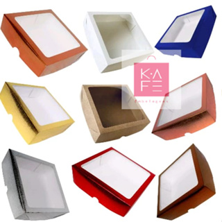 Caixa Cores com Visor S21  15x15x4cm ASSK  Kafe Embalagens em Oferta na Shopee