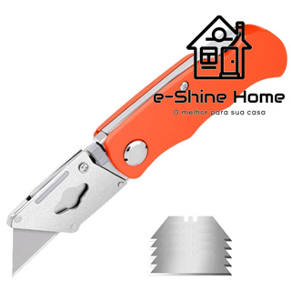 Estilete Profissional com 5 Laminas Dobravel Idea 6" em Oferta na Shopee