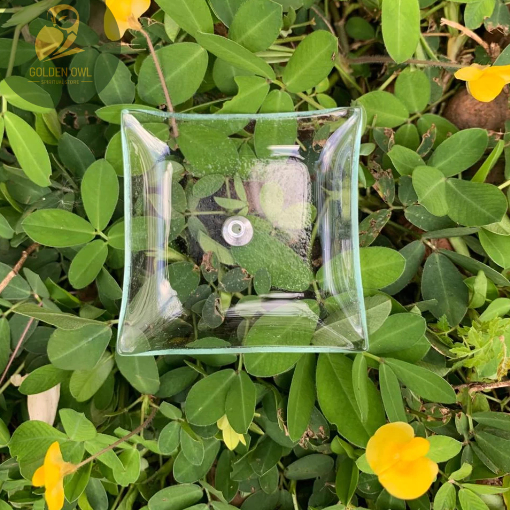 Imagem Incensário 7x7cm Vidro Transparente Simples Minimalista Incenso