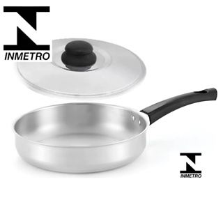 Frigideira de Aluminio Polida Todos os tamanhos Aluminio Grosso e resistente Com Tampa Francesa em Oferta na Shopee