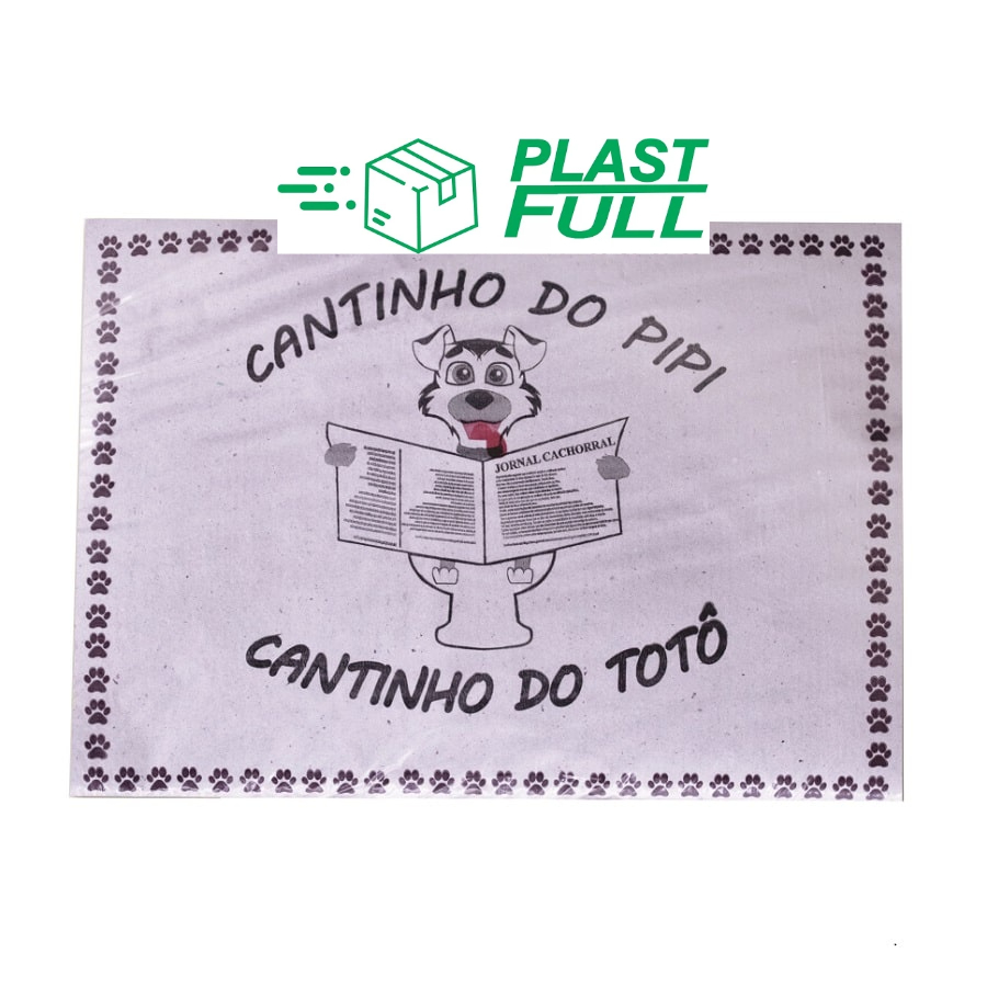 Papel Jornal Pet 50 X 35 - PIPI - 300Un Tapete Pet Biodegradavel Absorvente