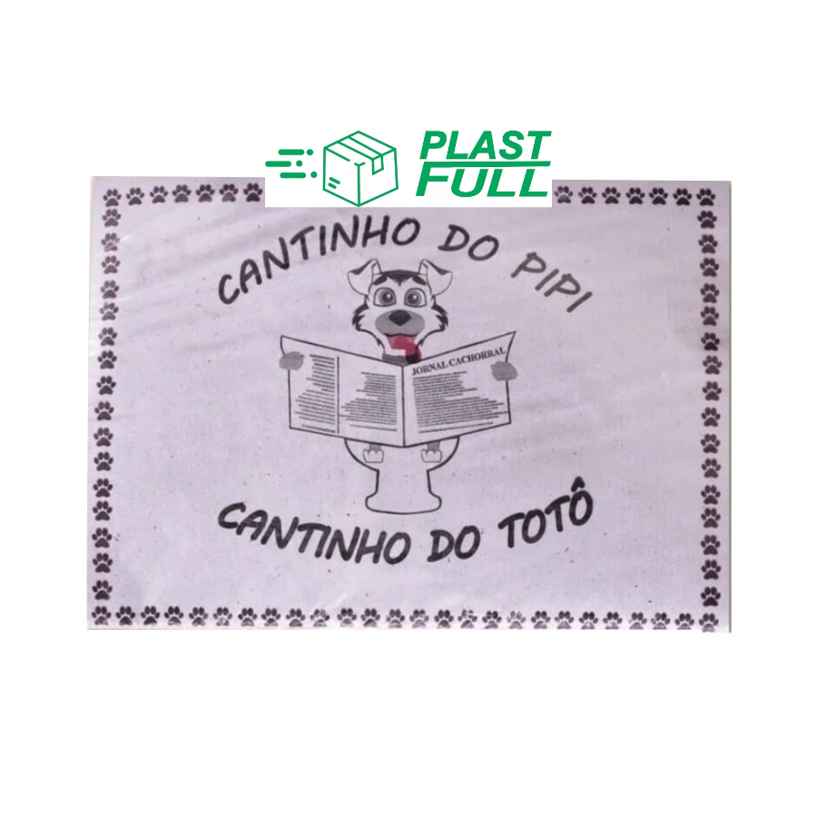 Papel Jornal Pet 50 X 35 - PIPI - 150Un Tapete Biodegradavel Absorvente