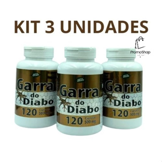 3x garra do diabo 100% natural 120 capsulas de 500 mg em Oferta na Shopee