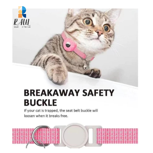 Coleira AirTag Refletiva Com Capa Protetora De Silicone Para Gatos e Cachorro De