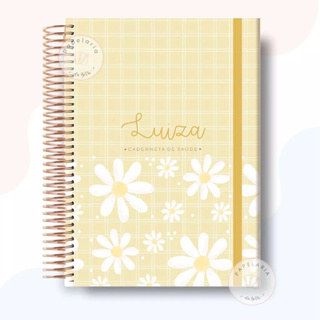 Caderneta de Vacinação Infantil SUS Atualizada – Personalizada com Nome – Capa Dura Espiral - Margaridas em Oferta na Shopee