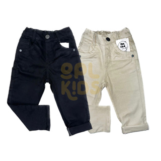 Kit 2 Calças Sarja Brim Bege e Preta Color Infantil Menino Masculina em Oferta na Shopee