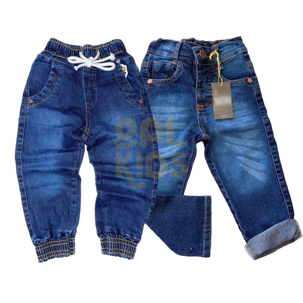 Kit Calça Jeans + Jogger Jeans Infantil Menino Masculina em Oferta na Shopee