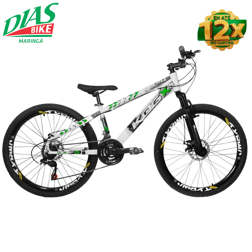 Bicicleta Aro 26 KOG Freeride X25 18 Marchas Câmbios Shimano