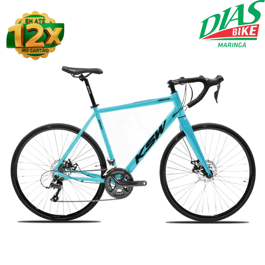 Bicicleta Speed Road Aro 700 KSW Grupo GTA Z9 2x9V STI 18 Marchas