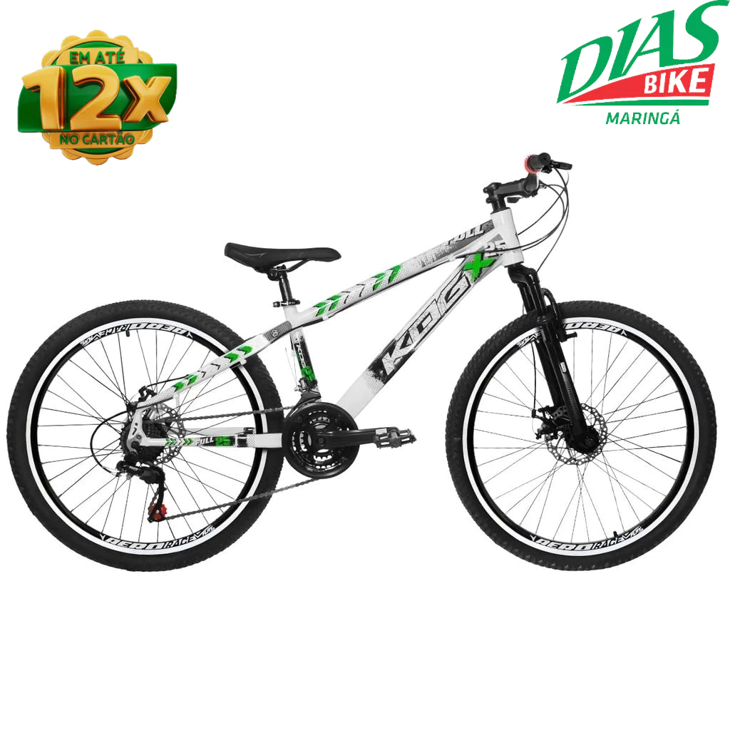 Bicicleta Aro 26 KOG Full X-25 18 Velocidades Freios a Disco