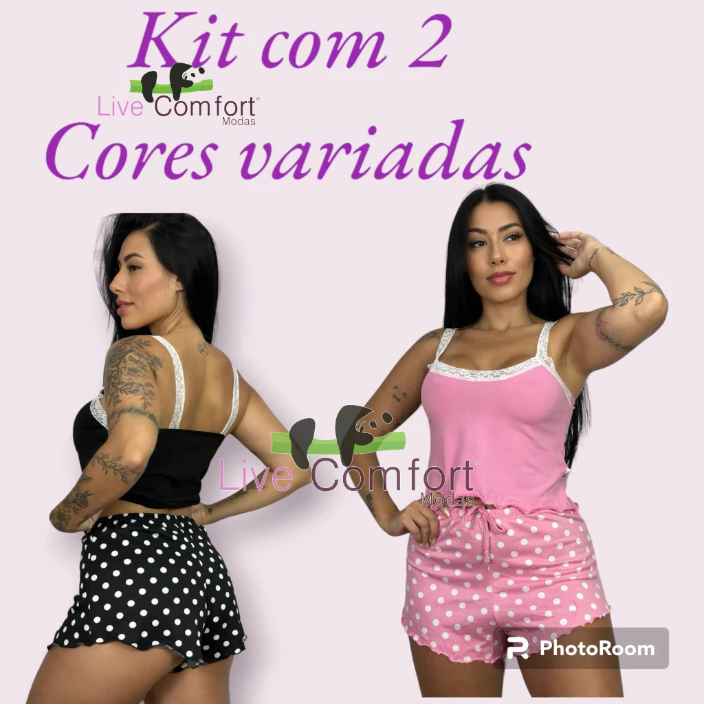 Kit com 2 Baby dool Short dool Verão Cropped Ondinha Virginia Modinha Blogueira Barbie em Oferta na Shopee