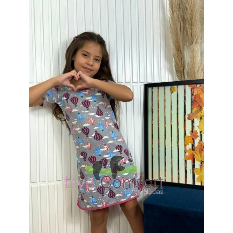 Camisola Infantil Feminina Manga Curta Estampa De Desenho em Oferta na Shopee