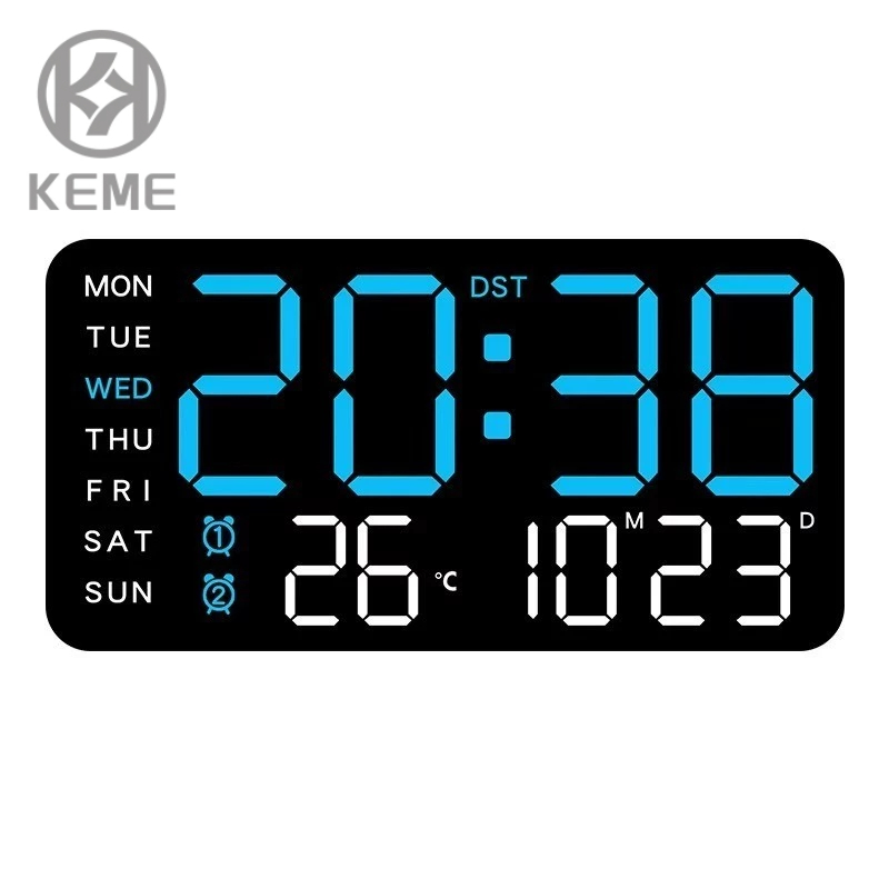 Relógio Digital LED De Parede E Mesa Calendário Alarme Data Temperatura em Oferta na Shopee