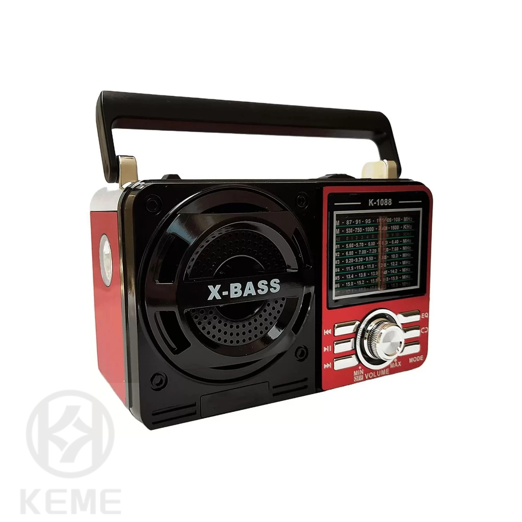 Rádio Portátil Am Fm A Pilha E Energia Usb Recárregavel 1088 em Oferta na Shopee