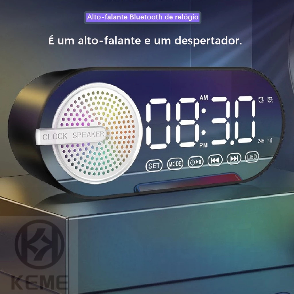 Radio Retro com Relógio e Rxibição de hora Bluetooth Portátil AD-521 em Oferta na Shopee