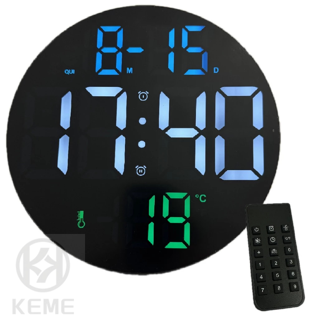 Relógio Parede LED Digital Redondo com controle LE-2162 em Oferta na Shopee