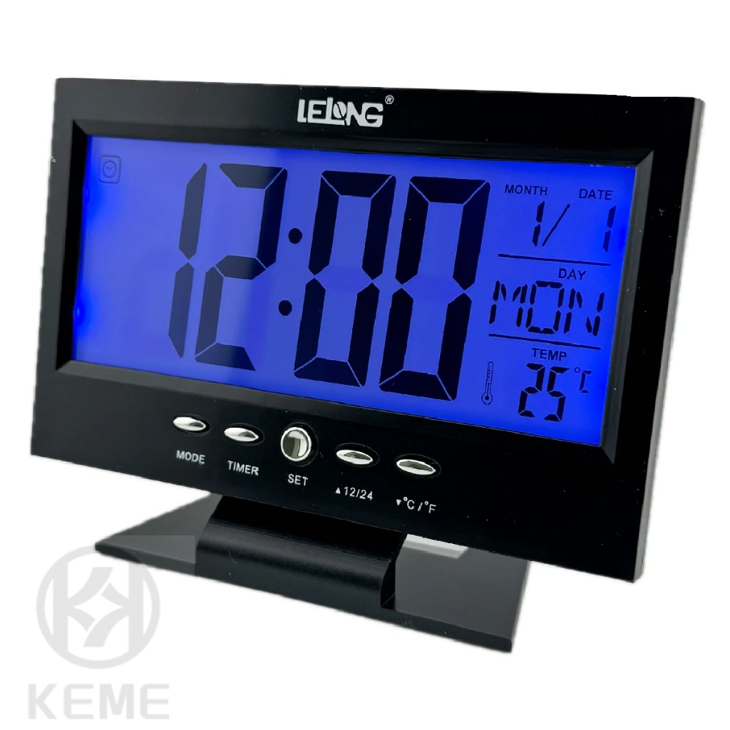 Relógio de Mesa Digital Prateado de LCD Com iluminação em LED em Oferta na Shopee