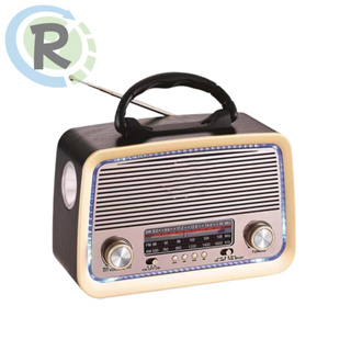 Rádio Portátil Retrô Am Fm A Pilha Energia Usb Recarregável 3199 em Oferta na Shopee