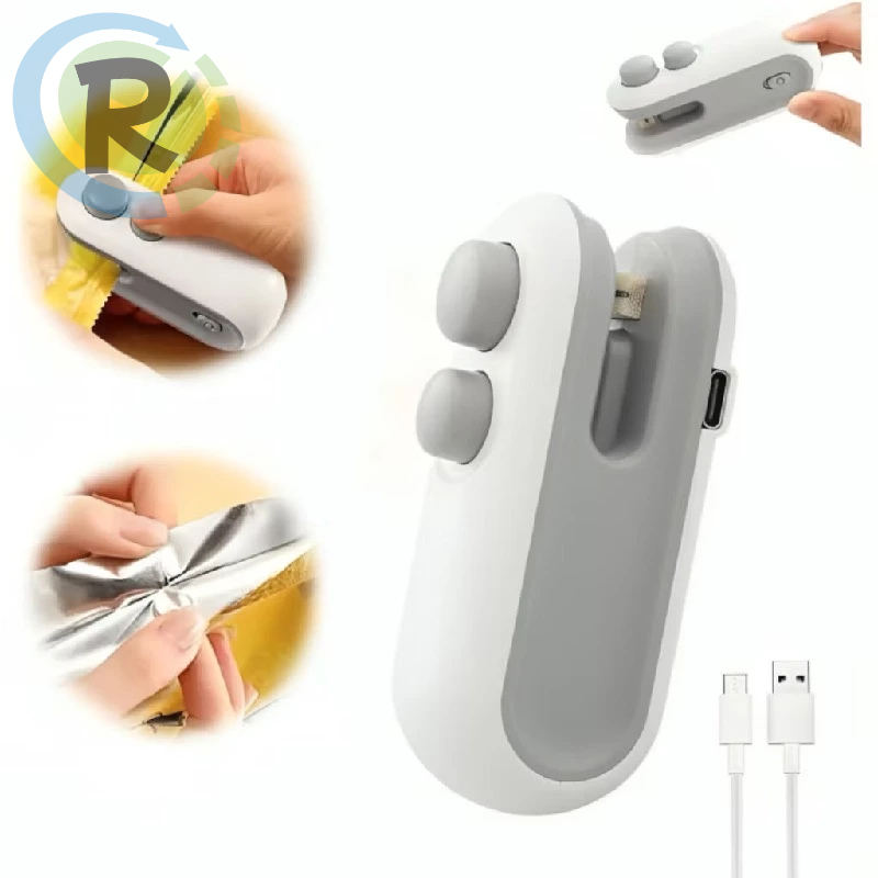 Mini máquina seladora de plástico recarregável para selagem de pilha de embalagens em Oferta na Shopee