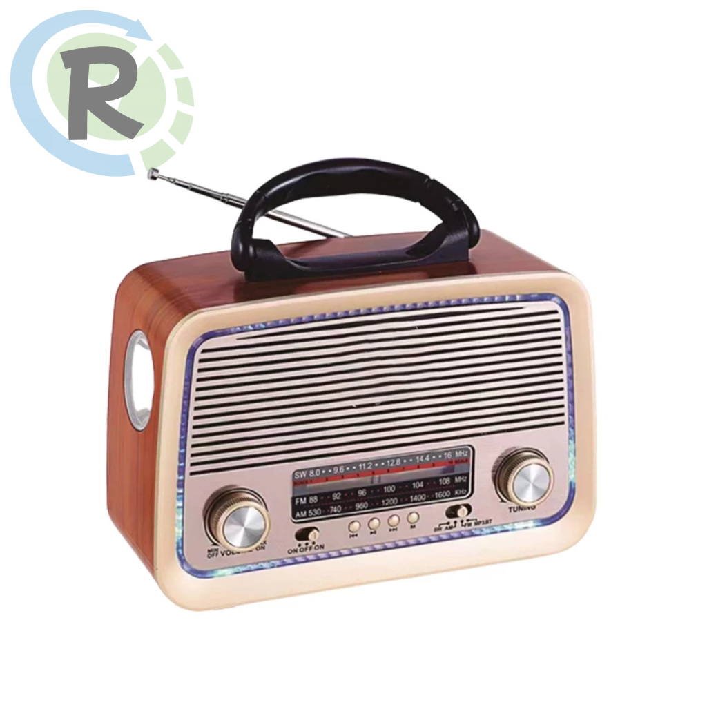 Rádio Portátil Retrô Am Fm A Pilha Energia Usb Recarregável 3199