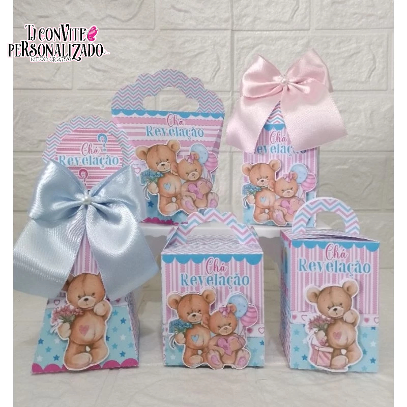Kit Personalizados chá Revelação/ Mimos de Aniversário Lembrancinhas Caixinhas Personalizadas