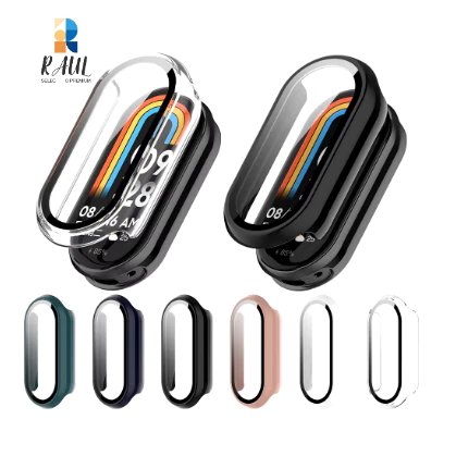 Capa Bumper 2 em 1 de vidro Protetor de tela compativel para Xiaomi Mi Band 7 /8 /9/10