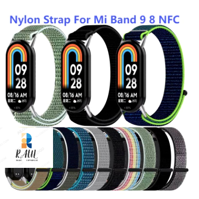 Adequado para pulseira de nylon inteligente Xiaomi Mi Band 9/Mi Band 8