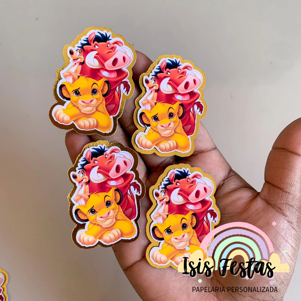 Apliques 3D Rei Leão - DOURADO em Oferta na Shopee