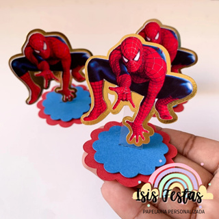 Tag Aplique 3D em Pé Homem Aranha - DOURADO em Oferta na Shopee