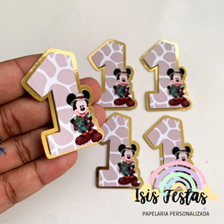 10 Números 3D Safari do Mickey Menino - DOURADO em Oferta na Shopee