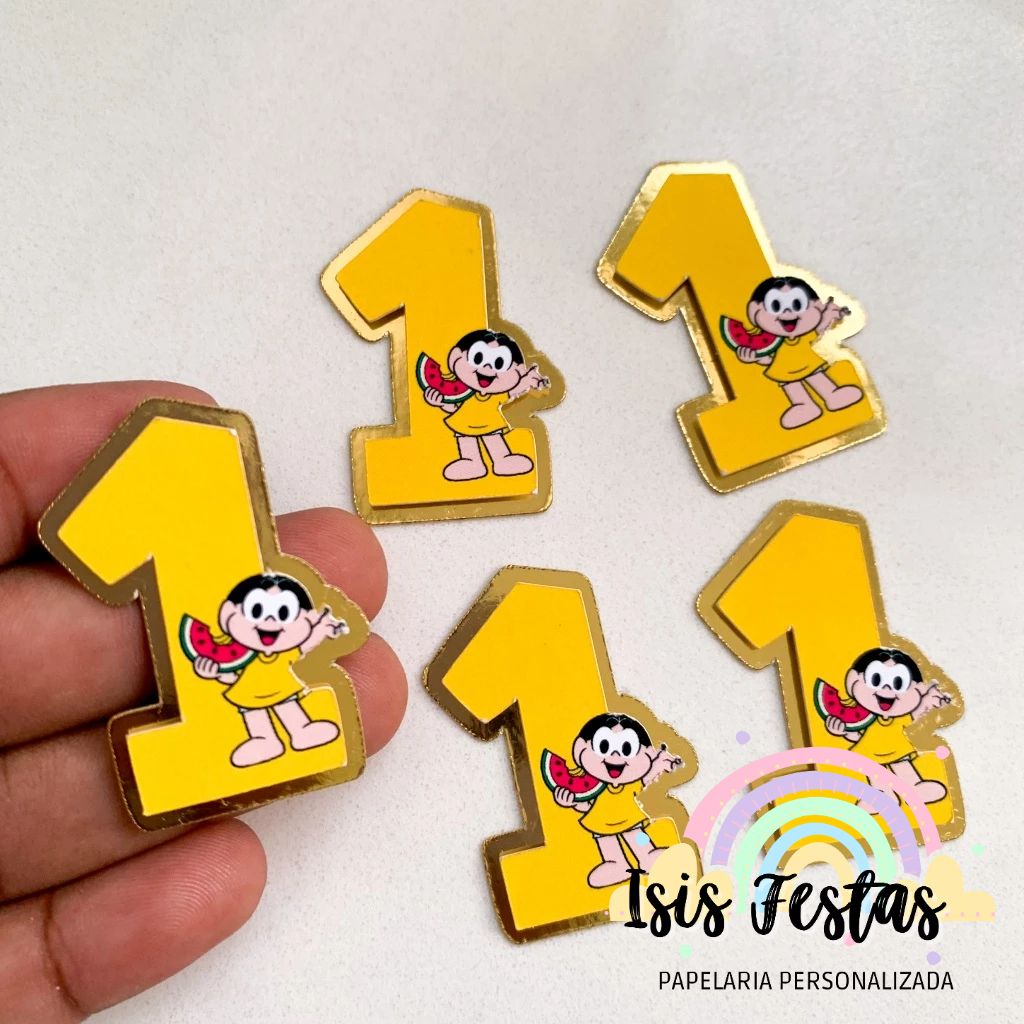 10 Números 3D Magali - DOURADO em Oferta na Shopee