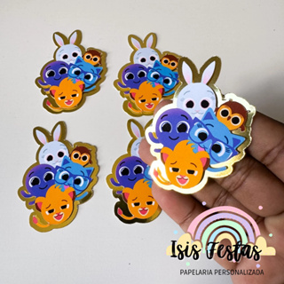 Apliques 3D Bolofofos Juntos - DOURADO em Oferta na Shopee