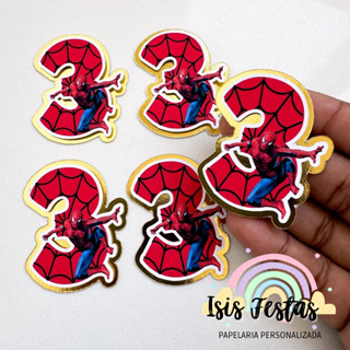 10 Números 3D Homem Aranha - DOURADO em Oferta na Shopee