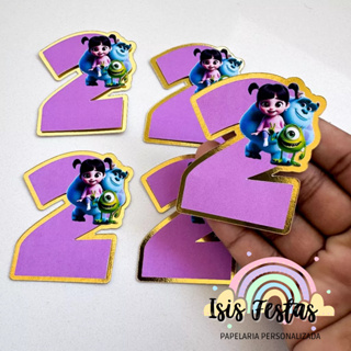 10 Números 3D Monstros SA - DOURADO em Oferta na Shopee