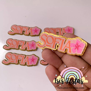 Apliques Nomes 3D Moana - DOURADO em Oferta na Shopee